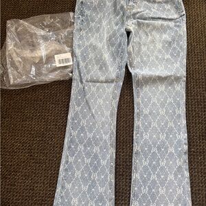 RSQ Light Blue Patterned Kids Jeans